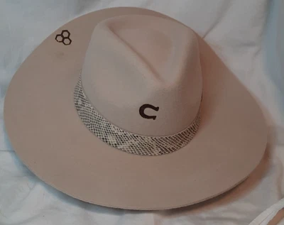 Sombrero Charlie 1 Caballo Sidewinder - Mediano - Beige Lana/Fieltro Vaquera Foto 1 de 4