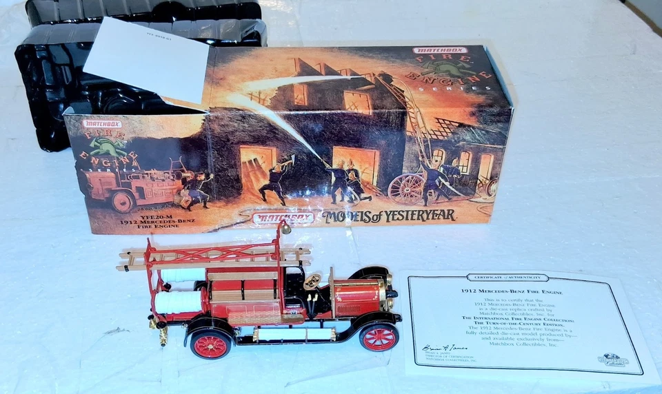 1997 Matchbox Fire Engine Series YFE20M 1912 Mercedes-benz Models of Yesteryear