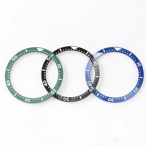 Bisel de reloj plano de cerámica de 38 mm con inserción de piezas de repuesto apto para reloj SKX009 SKX007 - Imagen 1 de 16