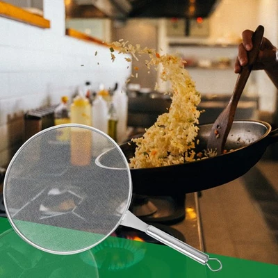  Acciaio inossidabile a schermo splatter con manico a maglie a maglie a getta - Immagine 1 di 4