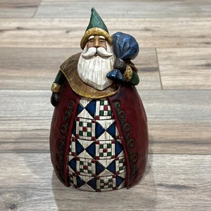 Jim Shore Heartwood Creek Short Santa w/Bag (2002 Figurine 105529) 8.5” Tall - Picture 1 of 12