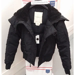 DENIM & SUPPLY RALPH LAUREN DOWN BOMBER JACKET COAT BLACK MENS SIZE SMALL - Picture 1 of 14