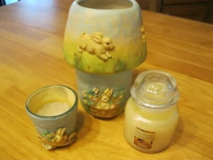 EASTER CANDLE LOT Russ from HALLMARK STORE INCLUDES 7 PC'S YANKEE CANDLE EUC - Picture 1 of 11