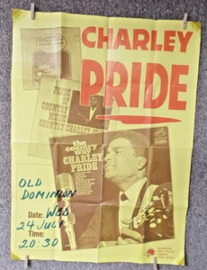 Charley Pride 1968 European Concert Poster Autographed / Signed - Picture 1 of 12