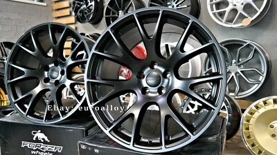 Ruedas 4 x 20 pulgadas 5x115 negras mate: se adaptan a Dodge Challenger Hellcat Foto 1 de 4