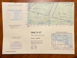 ONC K-27 CARTA AERONÁUTICA MAPA DEFENSA MAPEO ONCXXK27 42"X56" Caribe - Imagen 1 de 5