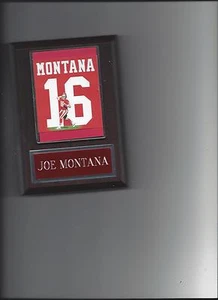 JOE MONTANA JERSEY PLAQUE SAN FRANCISCO 49ers FORTY NINERS FOOTBALL NFL - Picture 1 of 1