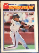 FREE SHIPPING-MINT-1990 Topps Kmart Superstars #6 Kevin Mitchell SF Giants