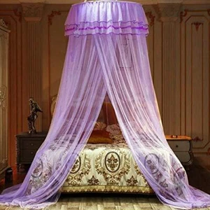 Jolitac Bed Canopy Lace Mosquito Net for Girls Beds, Unique Princess Play Tent - Picture 1 of 9