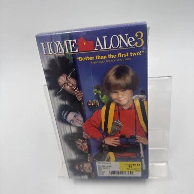 Home Alone 3 (VHS, 1998) Comedy Alex D Linz John Hughes New Sealed Fox Watermark - Image 1 of 3