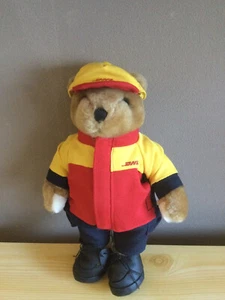 Peluche Doudou Vintage-Publicitaire-Nounours Ourson-24 Cm-DHL années 1990 TBE - Photo 1/5
