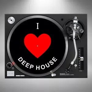 Deep House Slipmats 12" DJ Turntable Pair or Single *Posted In Cardboard* - Picture 1 of 5