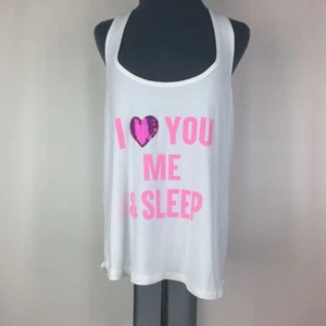 NWT Em & Alfie Tank Top Women 2X White Polyester Stretch Racerback Pullover - Picture 1 of 11