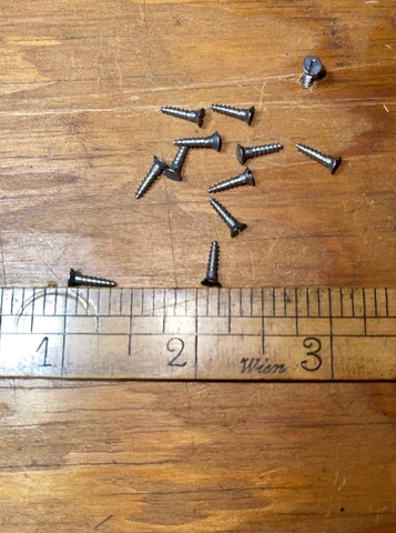 Wood Screws Flat Head Slotted # 2 X 3/8 Steel Bright American Made Old Store Cover