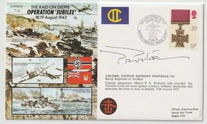 19/8/1992 UK GB FDC - WWII - The Raid on Dieppe Operation 'Jubilee' - HANDSIGNED - Picture 1 of 2