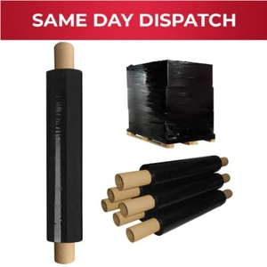 Envoltura de palet núcleo extendido negro retráctil película adhesiva elástica rollo 400 mm x 300 m 20mu - Imagen 1 de 5