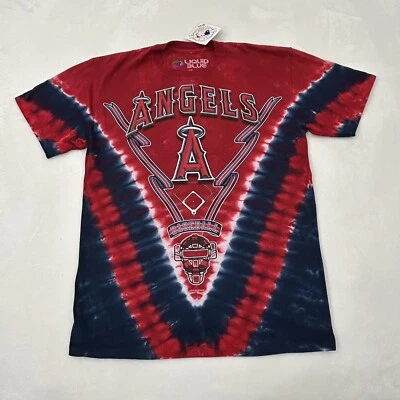Vintage Liquid Blue Los Angeles LA Angels Anaheim Baseball Tie Dye T-Shirt XXL - Image 1 of 4