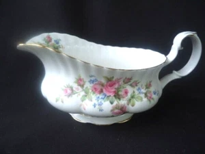 vintage Royal Albert Moss Rose bone china Gravy jug sauce boat - Picture 1 of 6