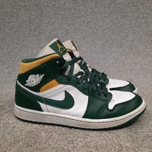 Nike Air Jordan 1 Mid Sonics Mens Size 11 Green Yellow Shoes Sneaker 554724 371 - Picture 1 of 12