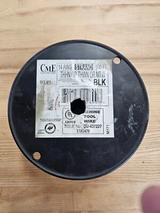 New NOS CME Wire&Cable Black 14 AWG  Stranded THHN/THWN/MTW 500' 600v - Picture 1 of 2