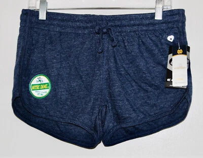 Pantalones cortos para mujer Coliseo azul jaspeado NCAA Notre Dame talla M XL nuevos con etiquetas Foto 1 de 4