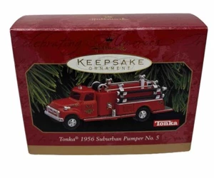 Hallmark Keepsake Tonka 1956 Pumper No 5 Christmas Ornament Metal 1999 - Picture 1 of 5