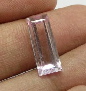 6.60Ct Natural Baguette Cut Pink Kunzite Excellent Quality Lustrous Unheated Gem - Picture 1 of 10