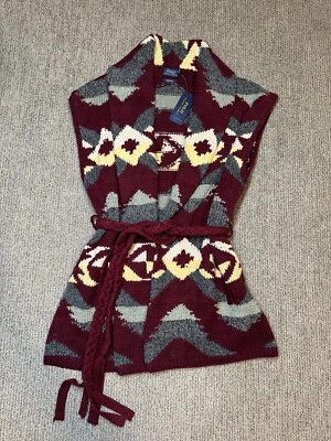 Polo Ralph Lauren Womens S Sweater Vest Knit Wool Cashmere Aztec Southwestern - Image 1 of 4