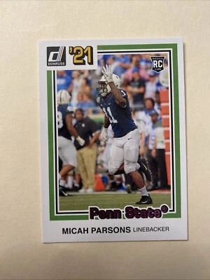 2021 Donruss Draft Picks Micah Parsons Rookie Pink #27 Dallas Cowboys  - Image 1 of 2