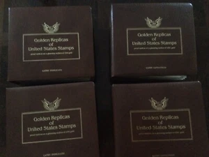 Golden Replicas of United States 22K Stamp Collection 162 Gold Replica Stamps - Bild 1 von 5