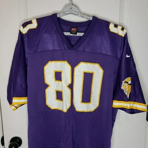 VTG NIKE Minnesota Vikings Purple Chris Carter Jersey 80 Size XXL Made in Korea - Picture 1 of 9