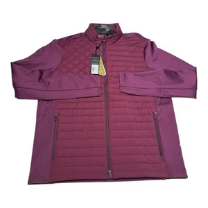 Greyson Yukon Hybrid Jacket Mens Sz M Hawkeye Burgundy Maroon Full Zip Golf NWT - Picture 1 of 8