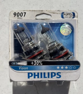 Philips Vision 30% 9007 HB5 65/55W Two Bulbs Head Light Replace High Low Beam OE - Image 1 of 2