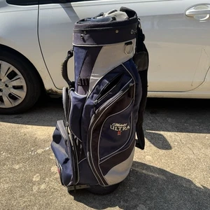 Michelob Ultra Golf Carry/Cart Bag - 14-Wege-Teiler mit Gurt - schwarz/blau sehr guter Zustand - Bild 1 von 7