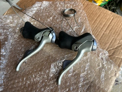 Shimano 105 STI Gear Shifters Levers ST-1055 Brake Levers Vintage Retro Bike - Image 1 of 4