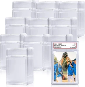 Estuche protector para tarjetas coleccionables porta tarjetas de béisbol con posición de etiqueta funda rígida - Imagen 1 de 9