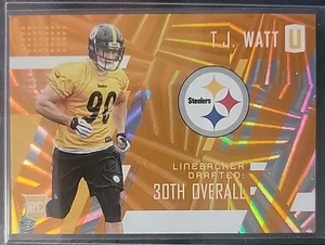 2017 Panini Unparalleled Gold TJ Watt Rookie 55/99 - Picture 1 of 2