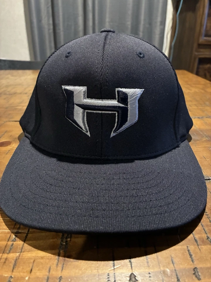 Gorra Richardson Pulse Flex para sombrero negra plateada logotipo H - talla pequeña/mediana Flex-fit Foto 1 de 4