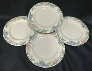 Pfaltzgraff Garden Party Dinner Plates 10.25" Tulips Cherries Floral Set/4 EUC! - Picture 1 of 7