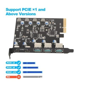 PCIE To Type C Expansion Card 20Gbps Super Speed USB3.2 Gen2 PCI Express Host FY - Afbeelding 1 van 22