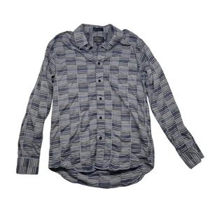 Pendleton 100% Wool Shirt Mens Medium Gray Button Up Striped Thomas Kay Classic - Picture 1 of 14