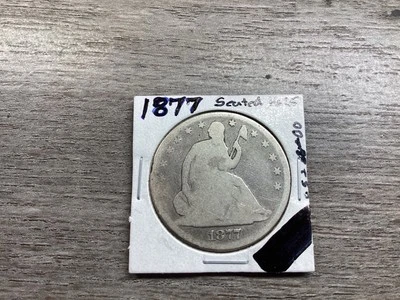 1877 Seated Liberty Silver Half Dollar Type 4 with Motto and No Arrows 052825 00 - Image 1 of 4