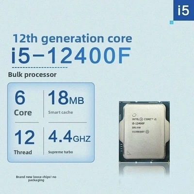 Intel  Core i5-12400F-6-Core 2.5 GHz 12th LGA 1 700 CPU Desktop Processor - Image 1 of 4