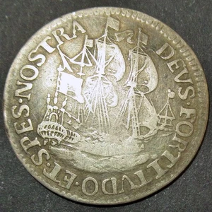 Certificate of Authenticity Silver 1678 Colonial New York Ship Shilling 3 masted - Picture 1 of 14