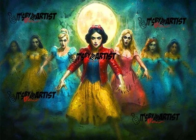 ACEO ATC Sketch - Once upon a moonlit night, the fairy- 1/1 - Authenticity Stamp - Image 1 of 4