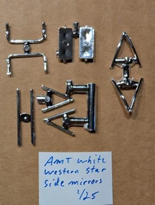 AMT WHITE WESTERN STAR SEMI SIDE MIRRORS NEW! 1/25 - Picture 1 of 1