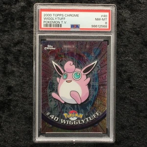 Topps Chrome Pokemon Wigglytuff PSA 8 Knuddeluff T.V. 2000 Karten Cards Sammlung - Picture 1 of 2