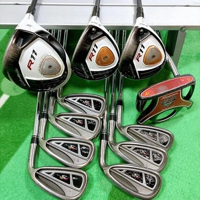 Taylormade Club Set 1W 3W 7W 5-9i Pw Aw PT 11pc RH Graphite & Steel Stiff Men - Image 1 of 4