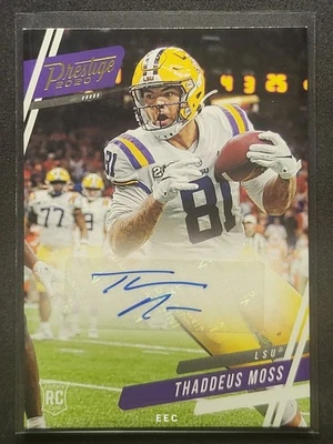 2020 PANINI DRAFT PICKS PRESTIGE SIGNATURES 20 🏈🏈 THADDEUS MOSS GOLD - Image 1 of 2