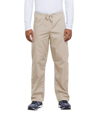 Scrubs Cherokee Workwear Men's Drawstring Cargo Pant Tall 4100T KAKW Khaki - Image 1 of 4